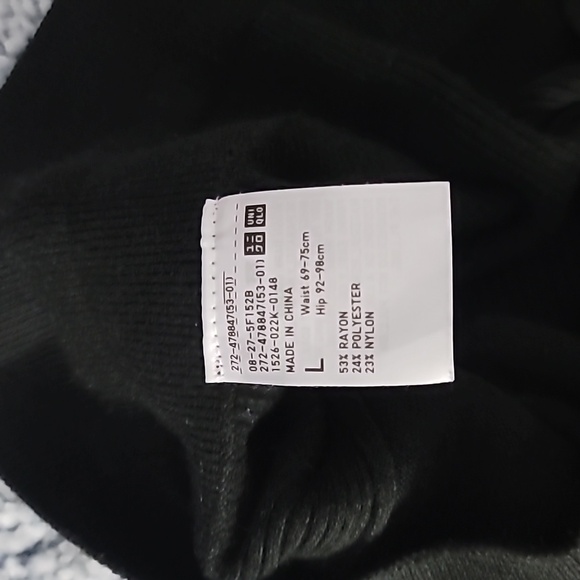 💣 Uniqlo Rubbes Black High Waist Pants - Picture 5 of 9